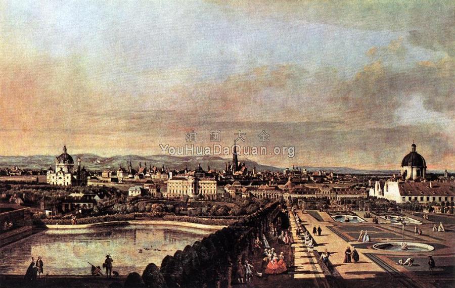 View of Vienna from the Belvedere - 贝尔纳多·贝洛托